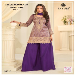 Premium Jacquard Beads Embroidered Palazzo Suit Set